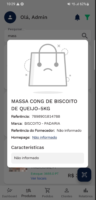 Ficha de detalhe do produto