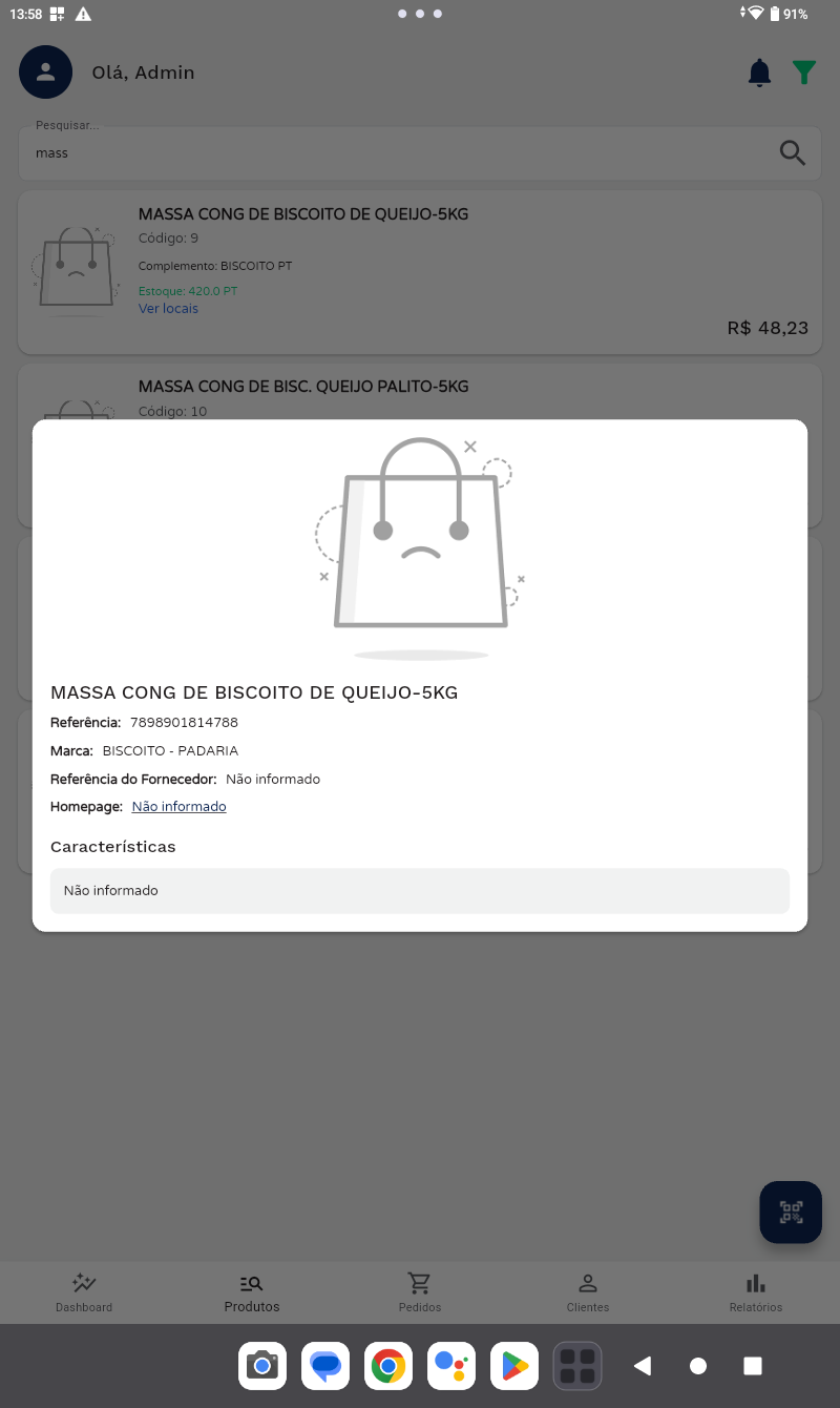 Ficha de detalhe do produto